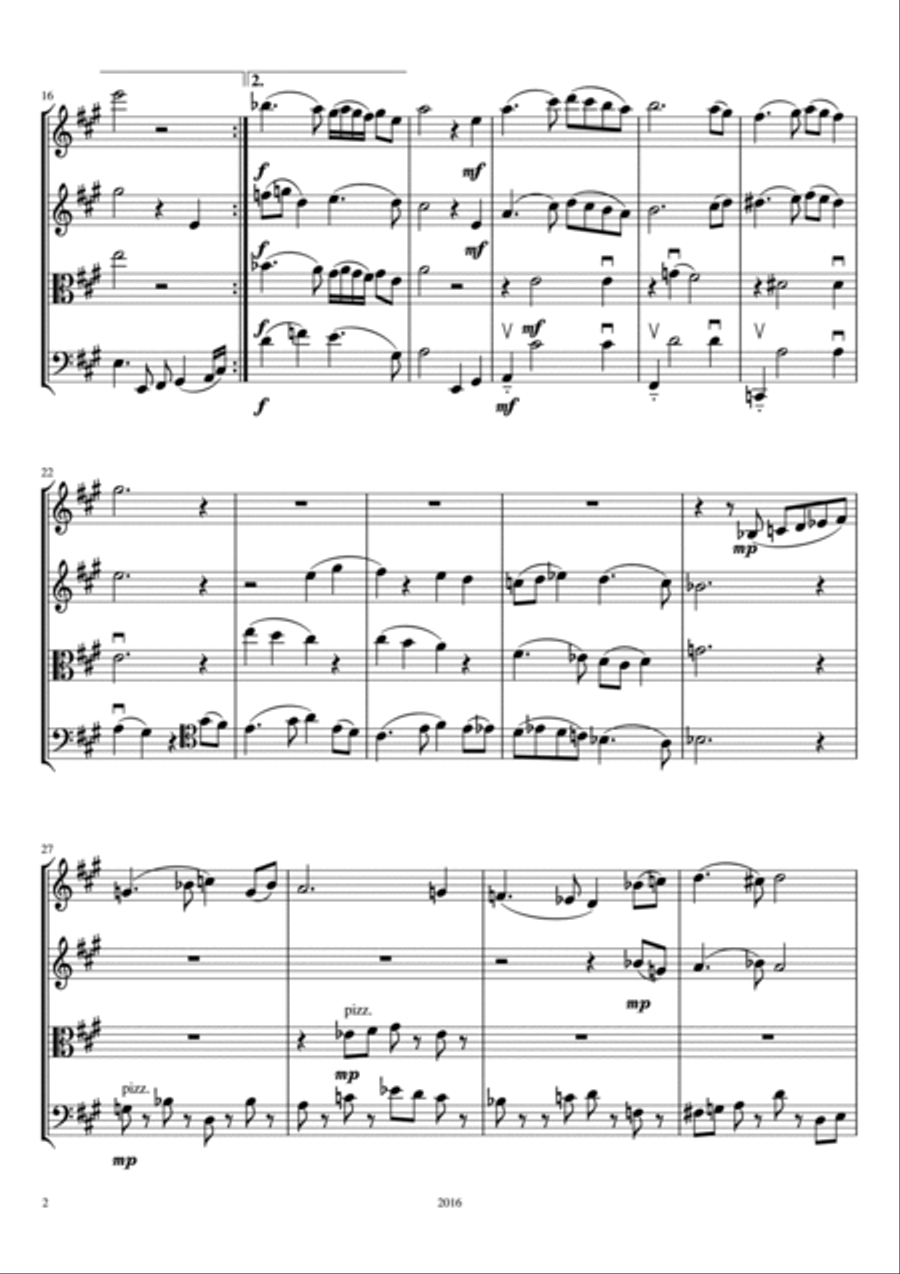 Phoenix Quartet String Quartet scores gallery preview page 2
