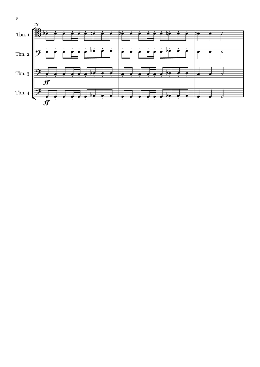 Bucket of Soldiers for trombone quartet Trombone Quartet scores gallery preview page 3