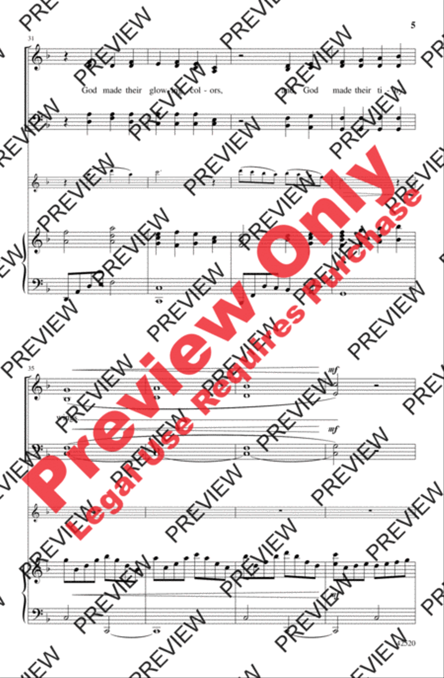The Lord Made Them All The Lord Made Them All 4-Part scores gallery preview page 5