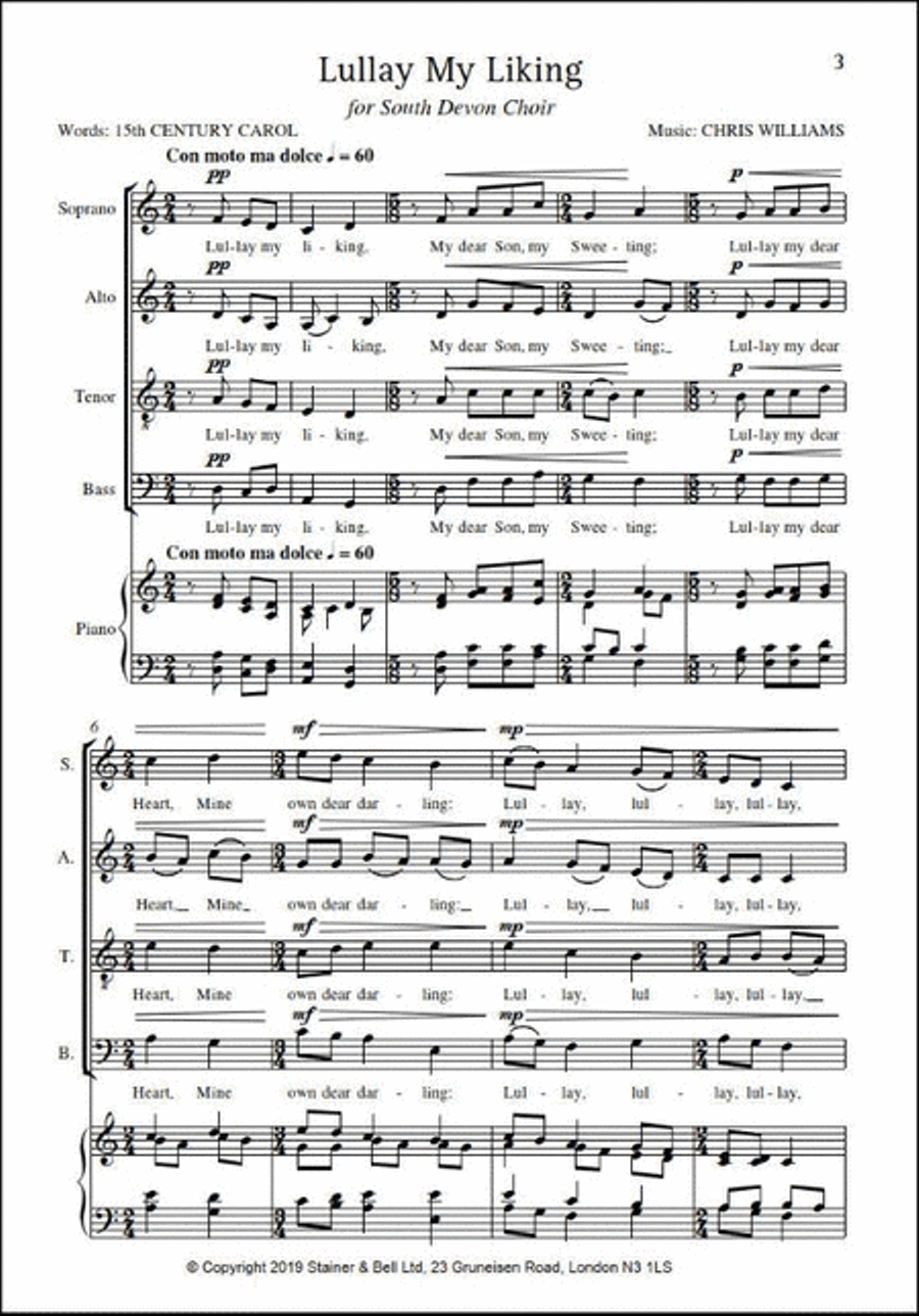 Lullay my Liking (SATB) 4-Part scores gallery preview page 2