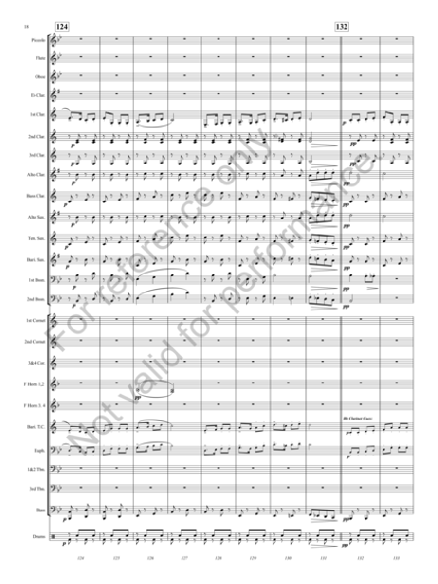 Marching Through Georgia Concert Band scores gallery preview page 15