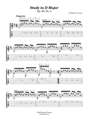 Study in D Major (for Guitar)
