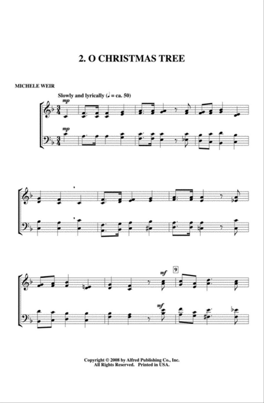 A Christmas Jazz Trio (1. Santa Claus Is Comin' to Town 2. O Christmas Tree 3. Winter Wonderland) 4-Part scores gallery preview page 3