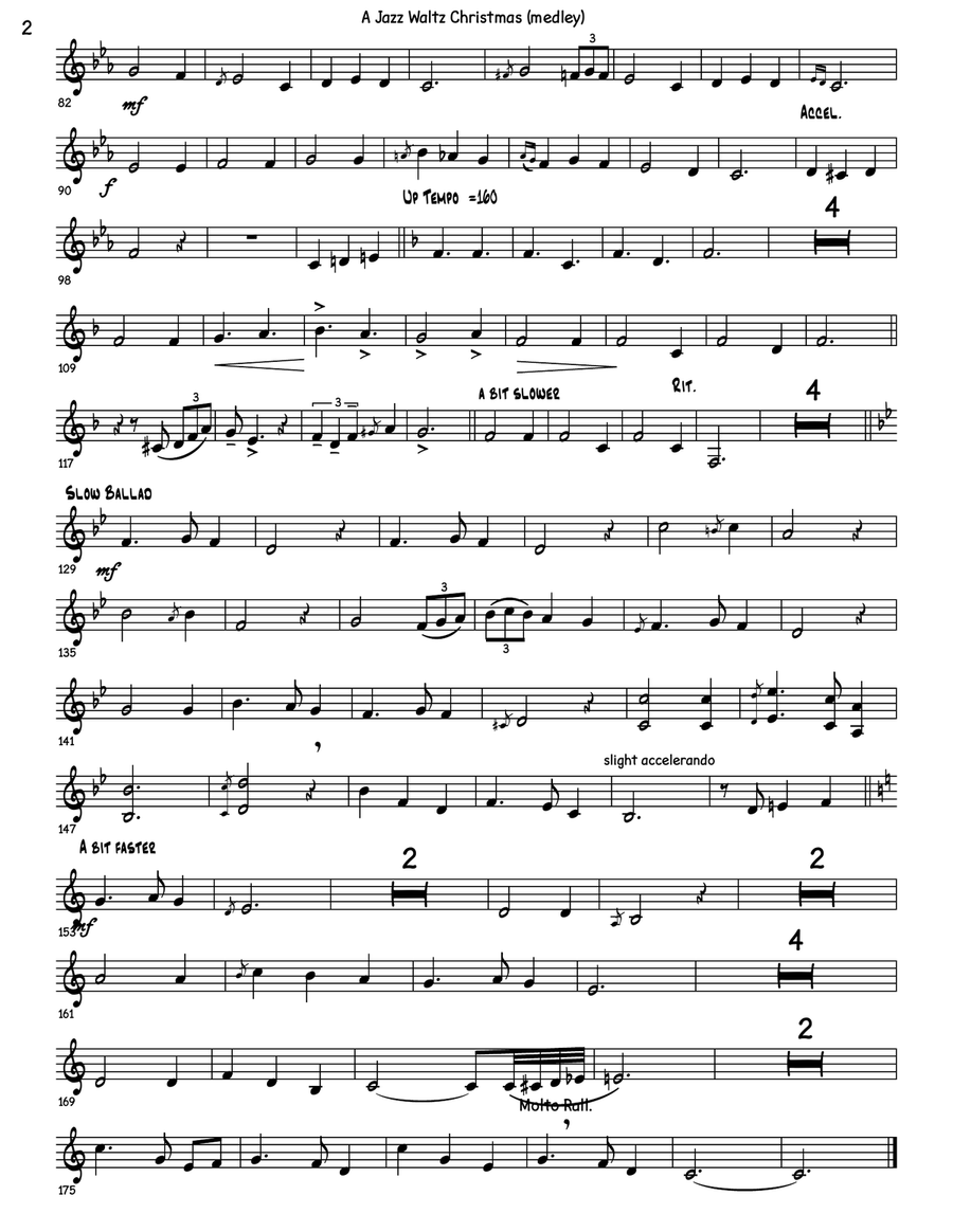 A Jazz Waltz Christmas (medley) Piano scores gallery preview page 3