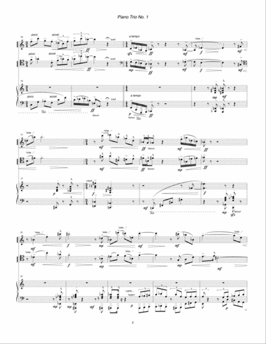 Piano Trio No. 1 (1994, rev. 2000) for violin, cello and piano Piano Trio scores gallery preview page 4
