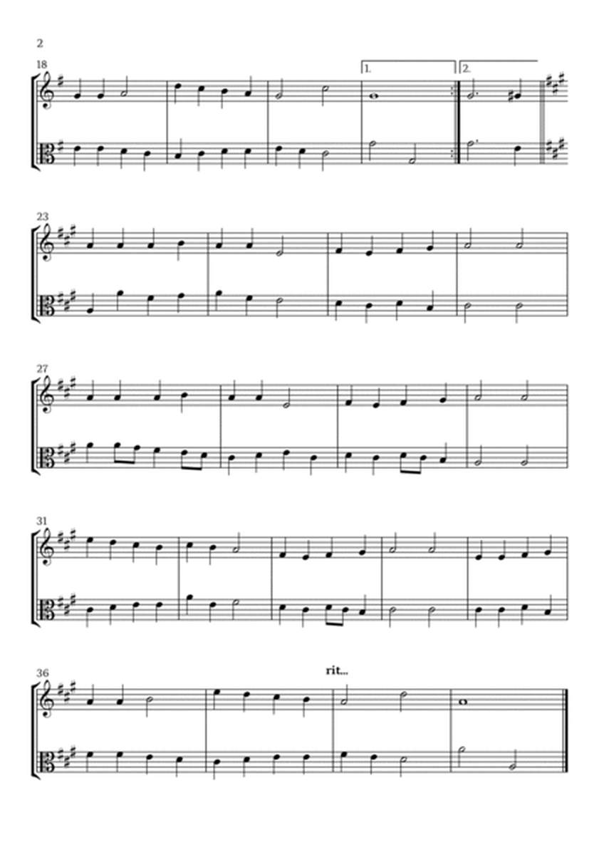 5 Christmas Carols (Violin and Viola) - Easy Intermediate Level image number null