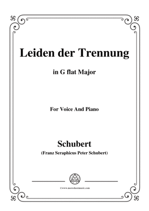 Schubert-Leiden der Trennung,in G flat Major,for Voice&Piano