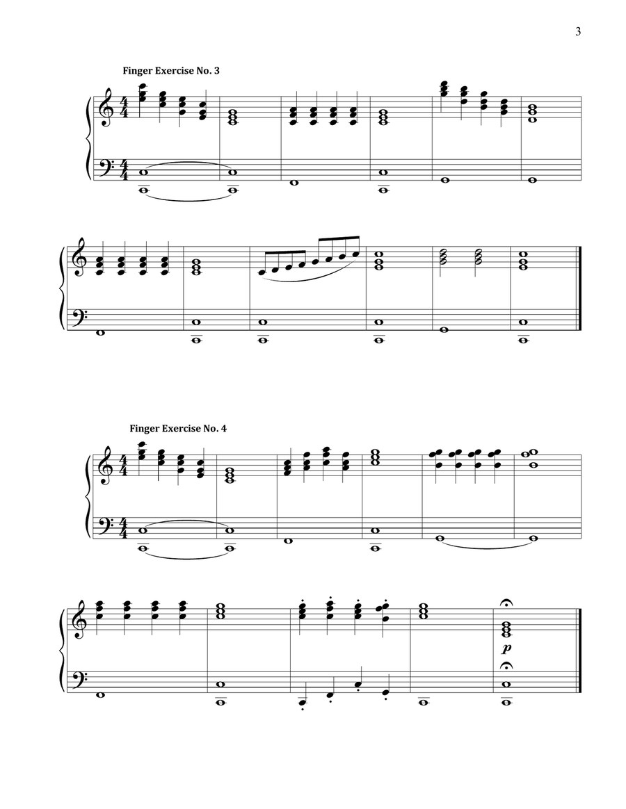 Fun with Chords: Finger Exercise Collection Piano Method scores gallery preview page 3