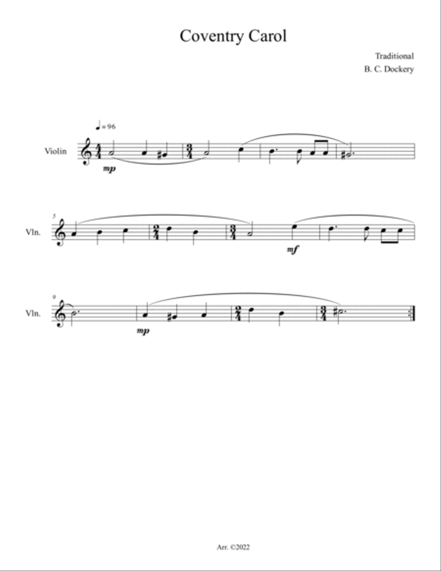 10 Christmas Solos for Violin (Vol. 4) Violin Solo scores gallery preview page 4