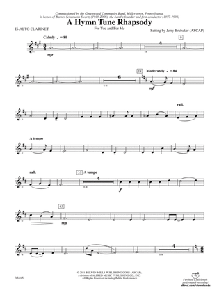 A Hymn Tune Rhapsody: (wp) E-flat Alto Clarinet