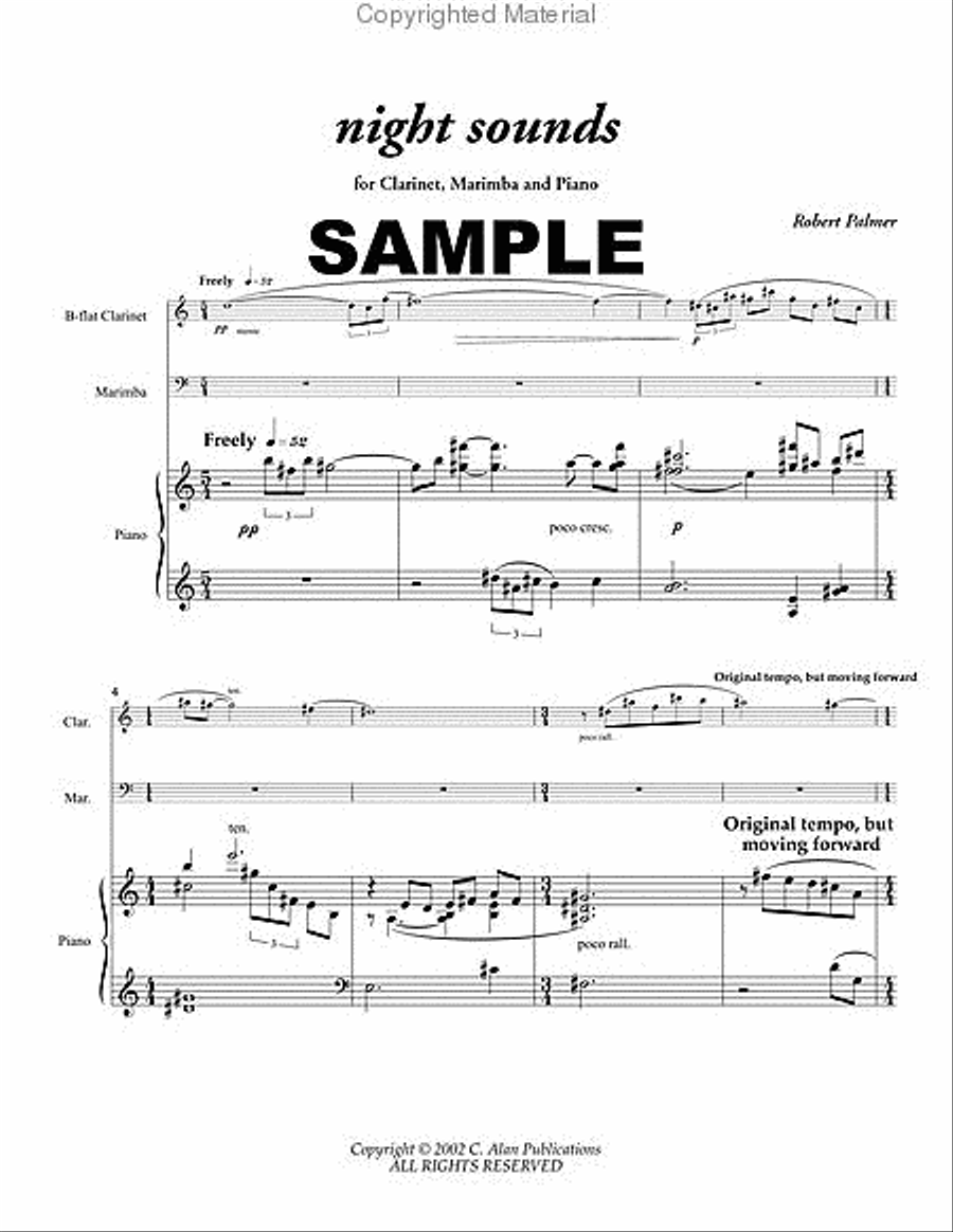 Night Sounds Night Sounds B-Flat Clarinet scores gallery preview page 2