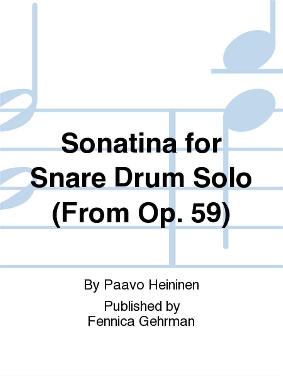Sonatina for Snare Drum Solo (from Op. 59) Percussion scores gallery preview page 1