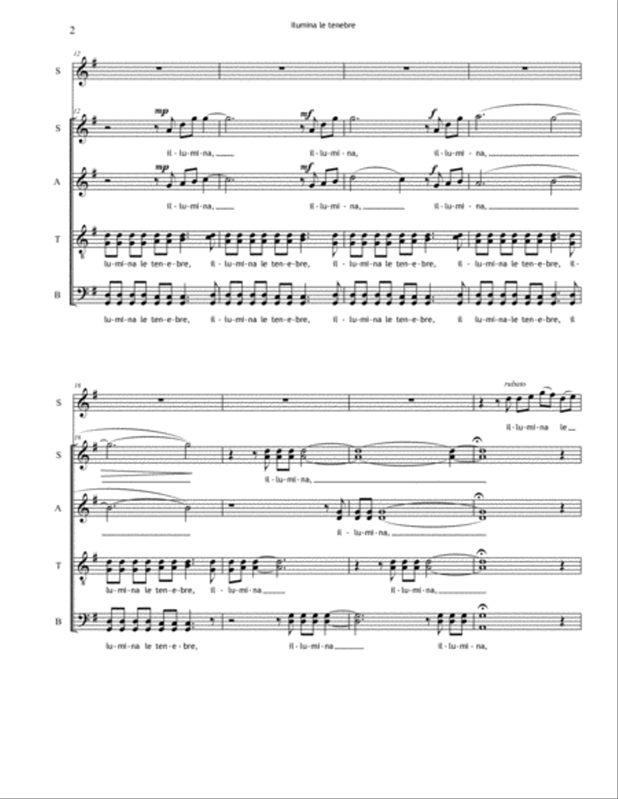 Illumine le tenebre Divisi scores gallery preview page 2