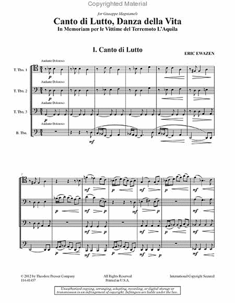 Canto Di Lutto, Danza Della Vita