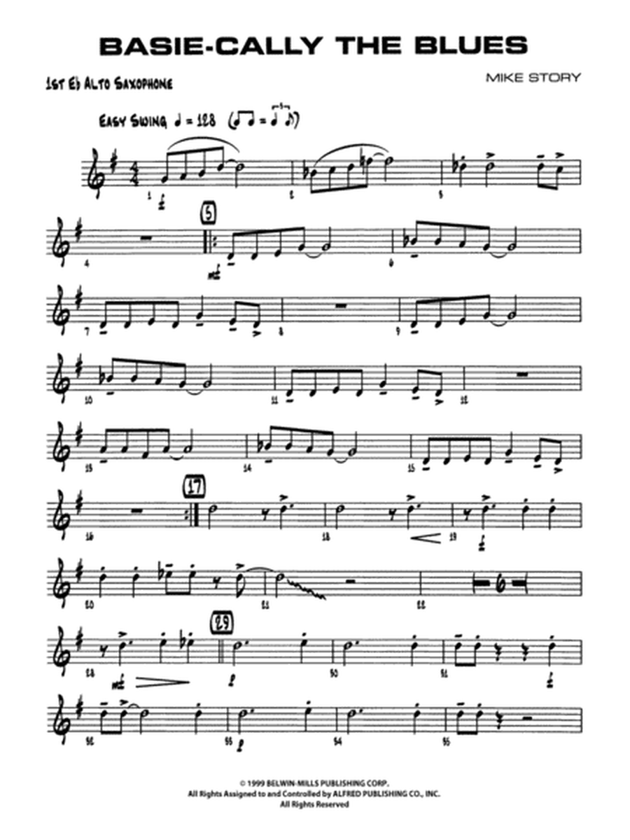 Basie-Cally the Blues: E-flat Alto Saxophone
