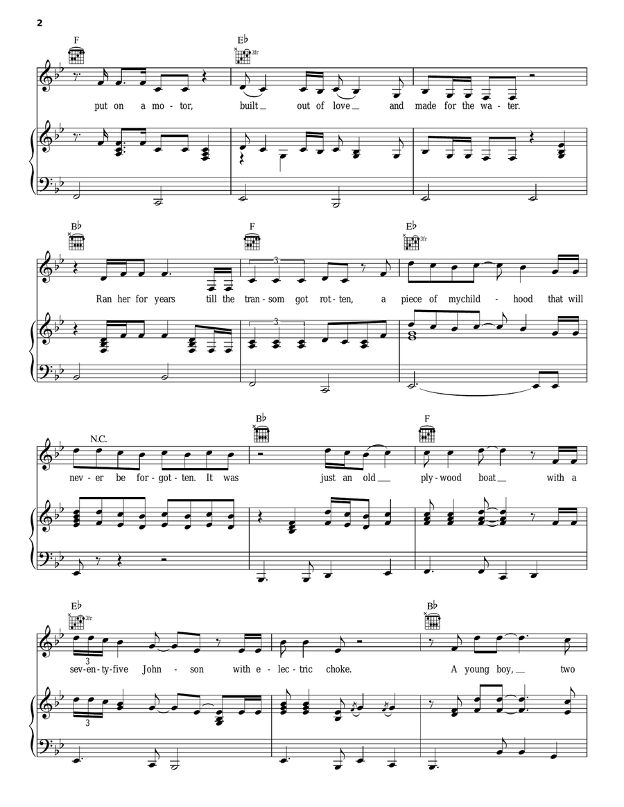 Drive (For Daddy Gene) Piano, Vocal, Guitar scores gallery preview page 2