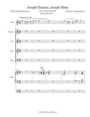 Book cover for Organ/rehearsal score for "Joseph Dearest, Joseph Mine"