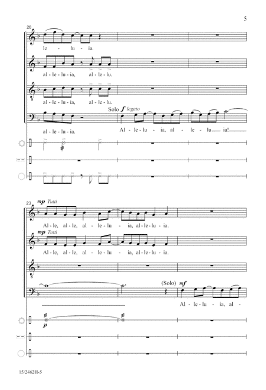 Alleluia, Alleluia! Alleluia, Alleluia! 4-Part scores gallery preview page 6