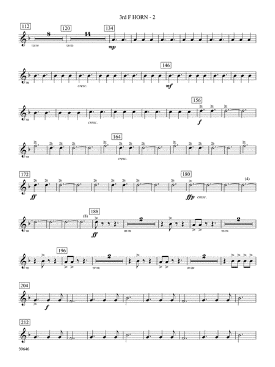 Scarborough Fair: 3rd F Horn Concert Band scores gallery preview page 2
