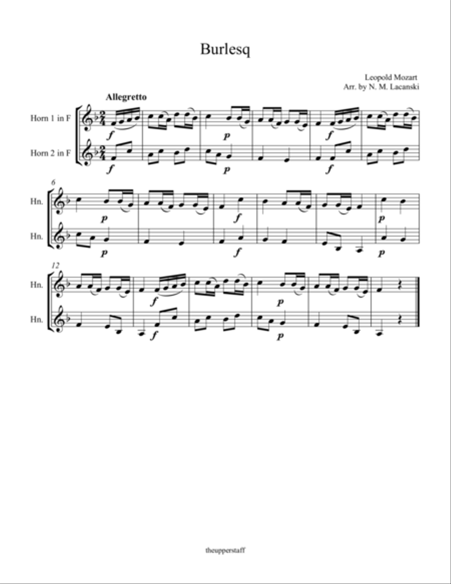 Burlesq Burlesq Horn Solo scores gallery preview page 1