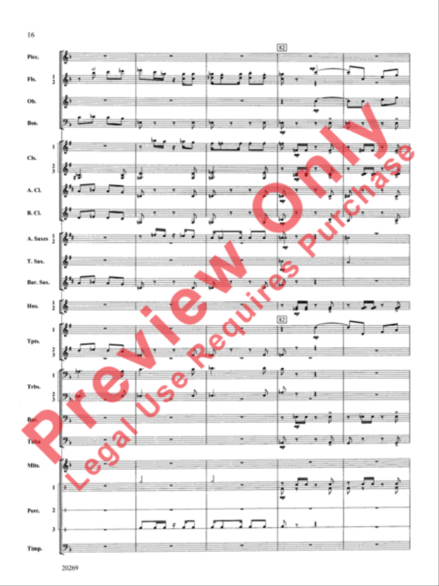 Night in the Tropics Concert Band scores gallery preview page 17