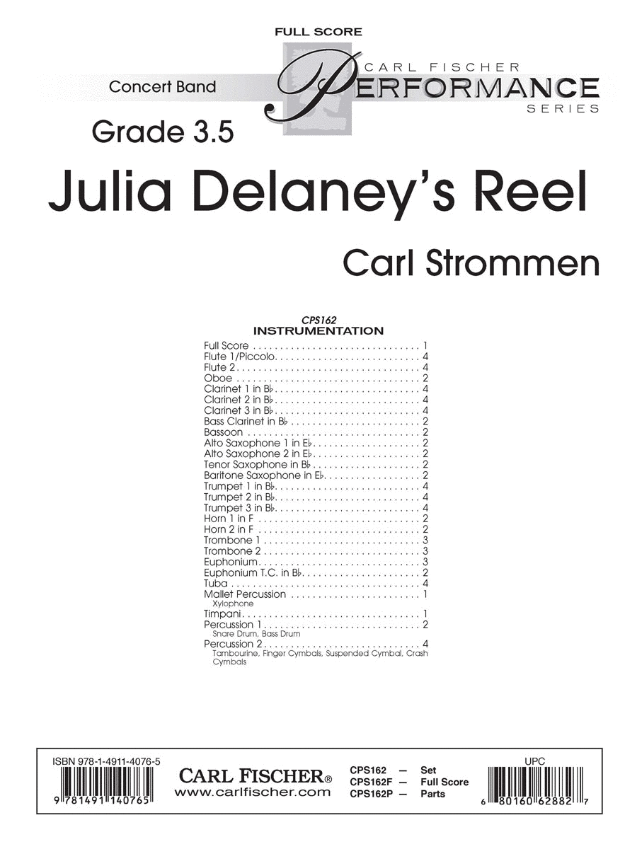 Julia Delaney's Reel Concert Band scores gallery preview page 1