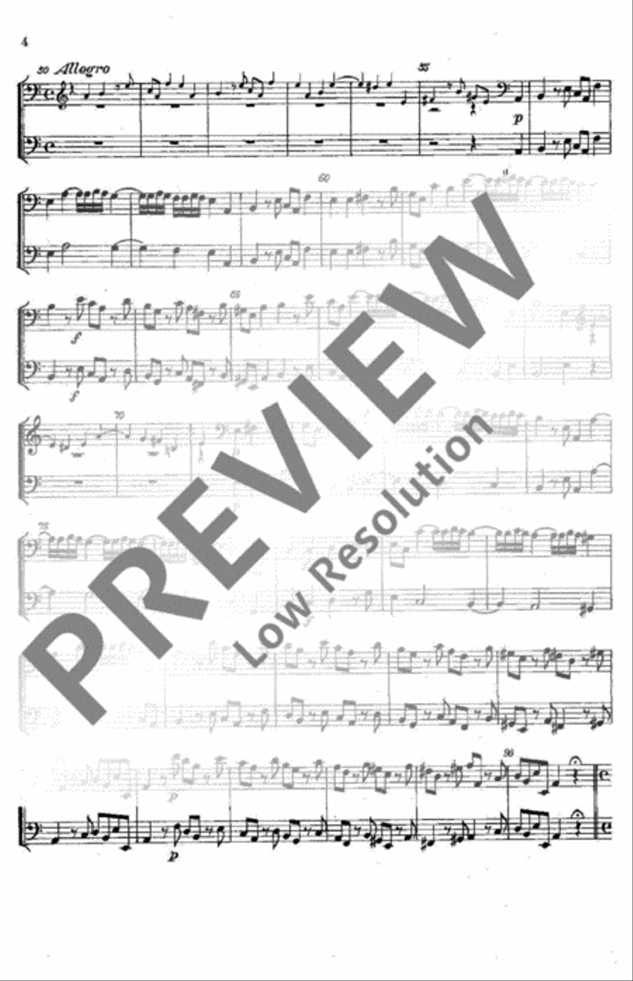 Sinfonia I und XI Sinfonia I und XI Double Bass scores gallery preview page 5
