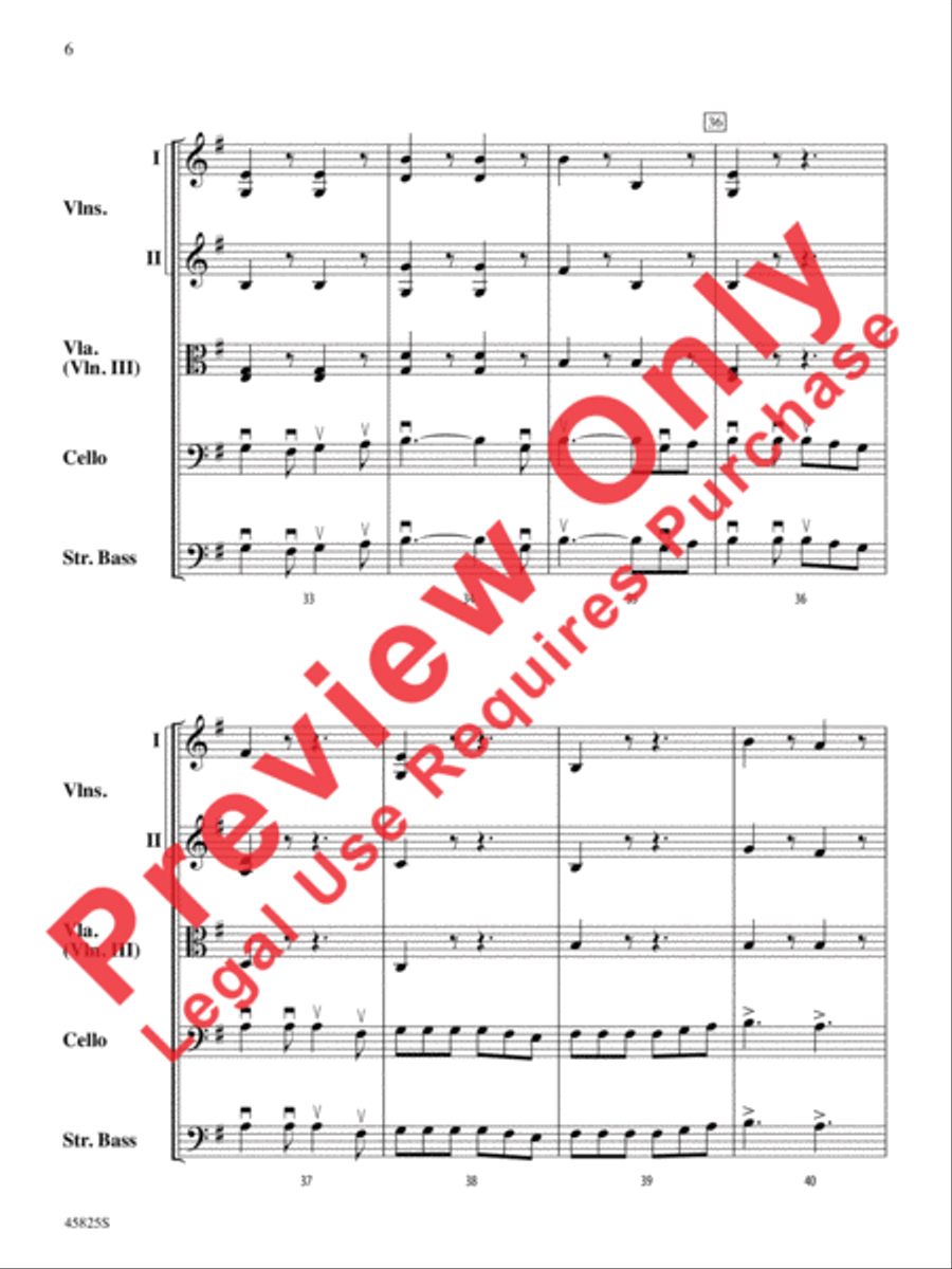 When Johnny Comes Marching Home String Orchestra scores gallery preview page 6