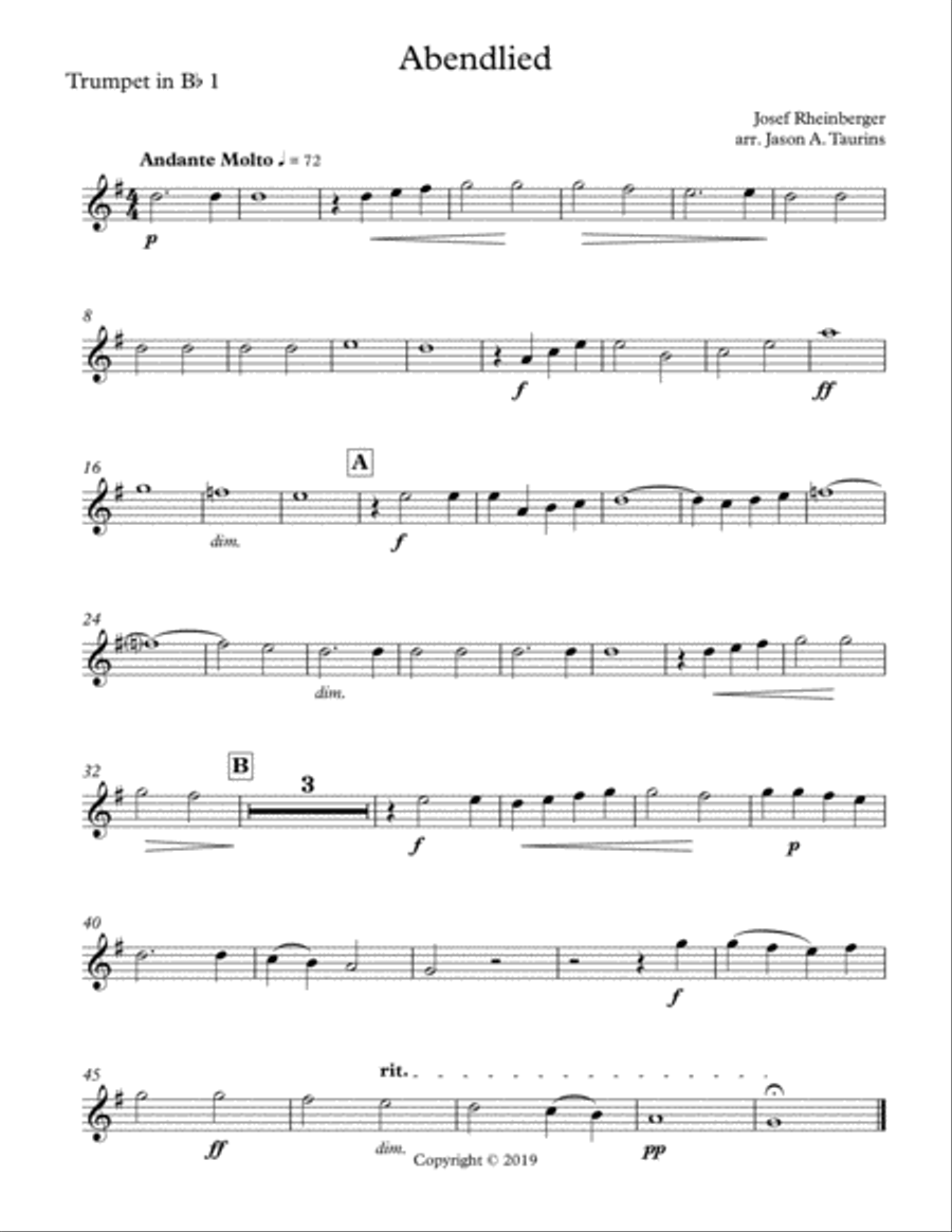 Abendlied for Brass Ensemble Brass Ensemble scores gallery preview page 5