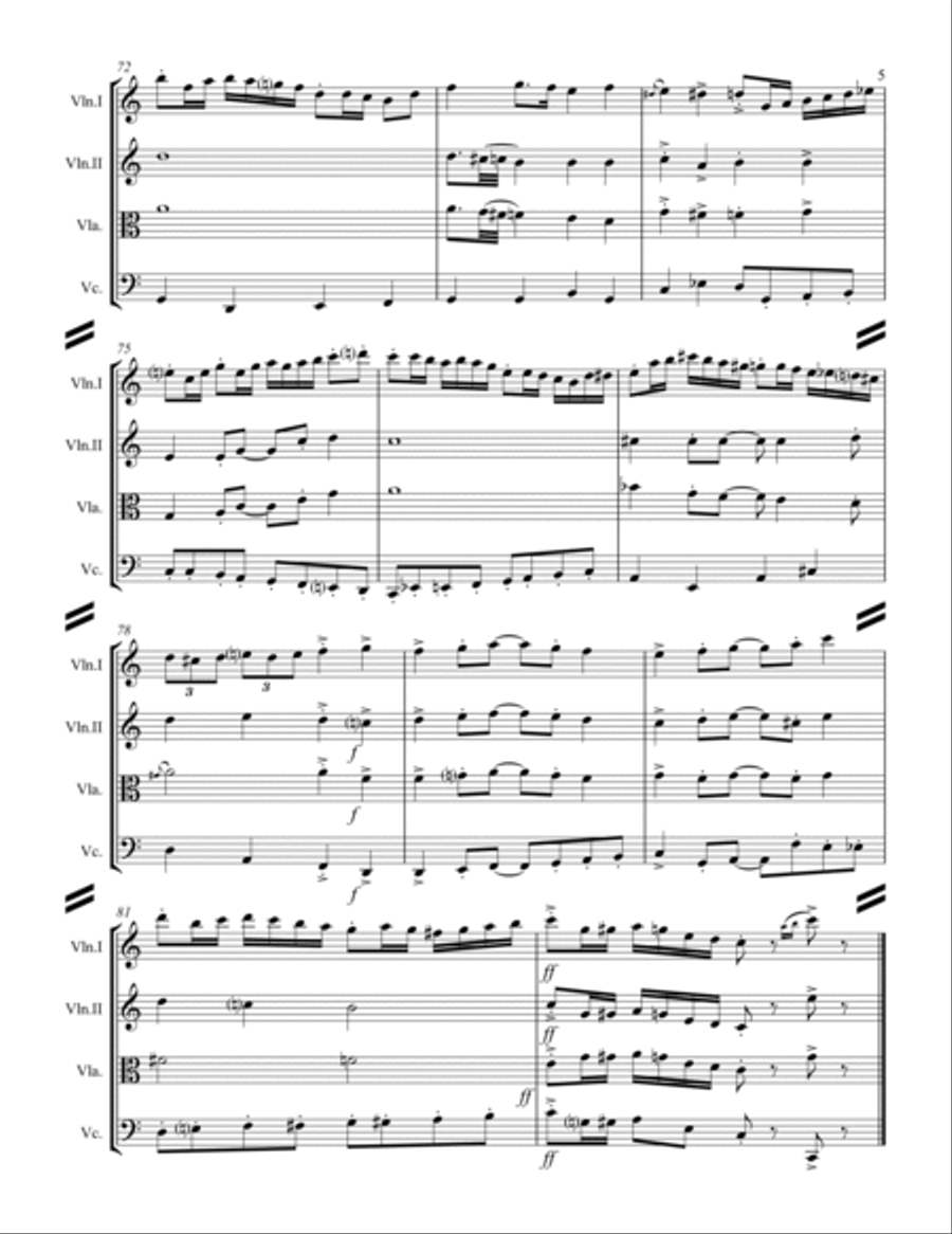 Too Fat Polka (she's Too Fat For Me) String Quartet scores gallery preview page 6