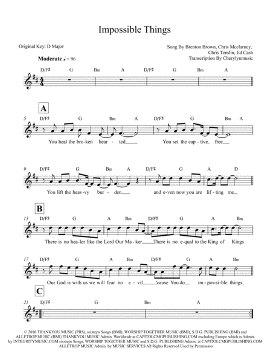 Impossible Things Choir scores gallery preview page 3