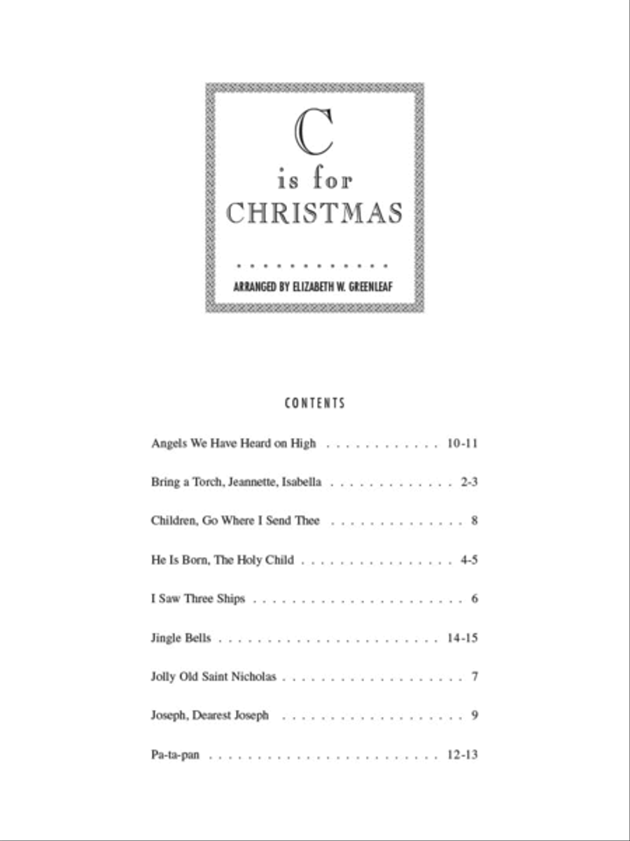 C is for Christmas Piano Method scores gallery preview page 2