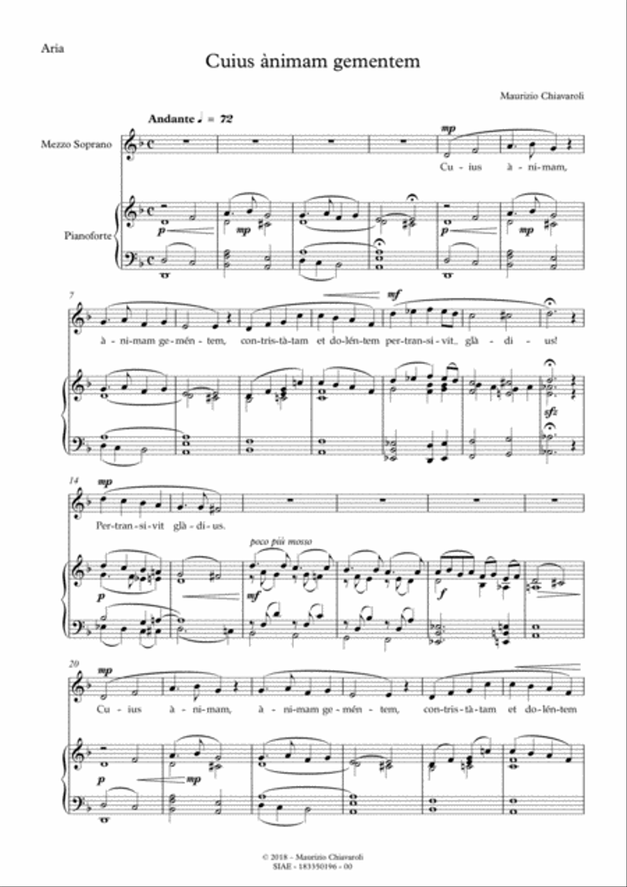 Cuius animam gementem Voice scores gallery preview page 1