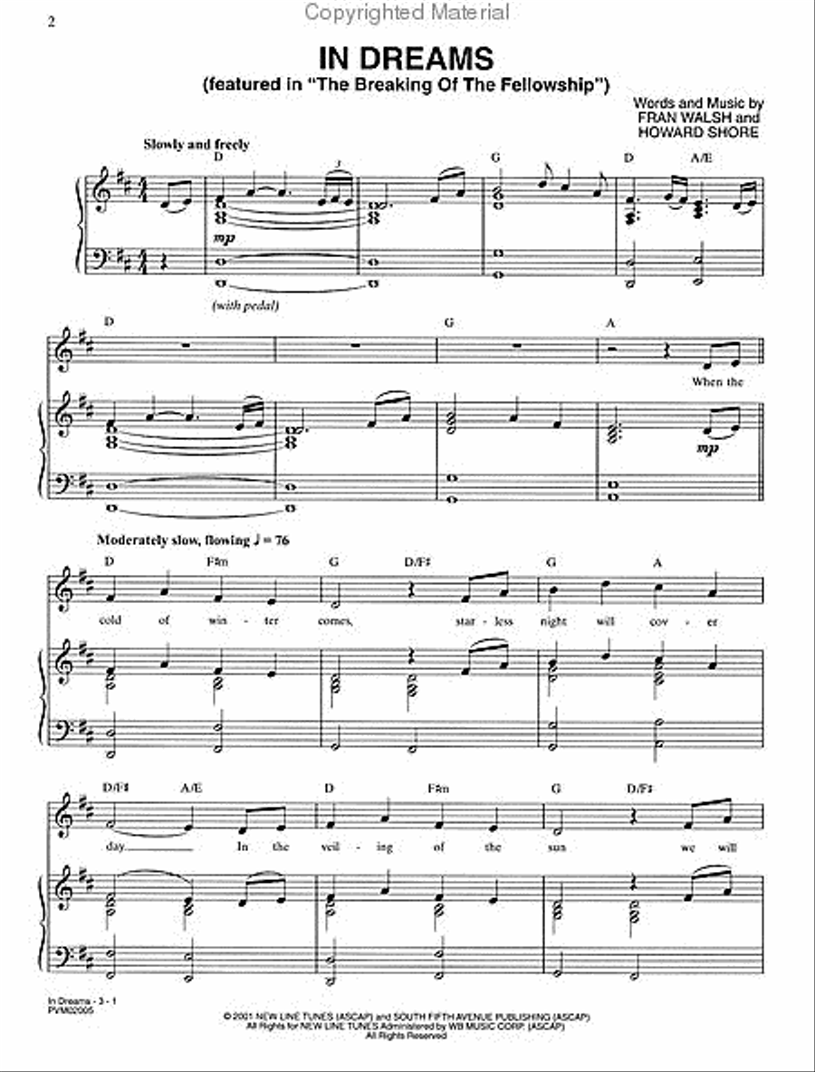 In Dreams In Dreams Small Ensemble scores gallery preview page 3