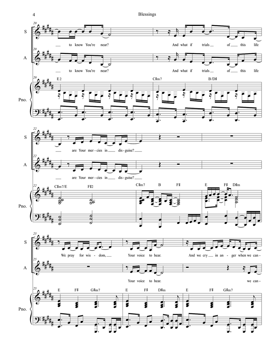 Blessings Alto Voice scores gallery preview page 4