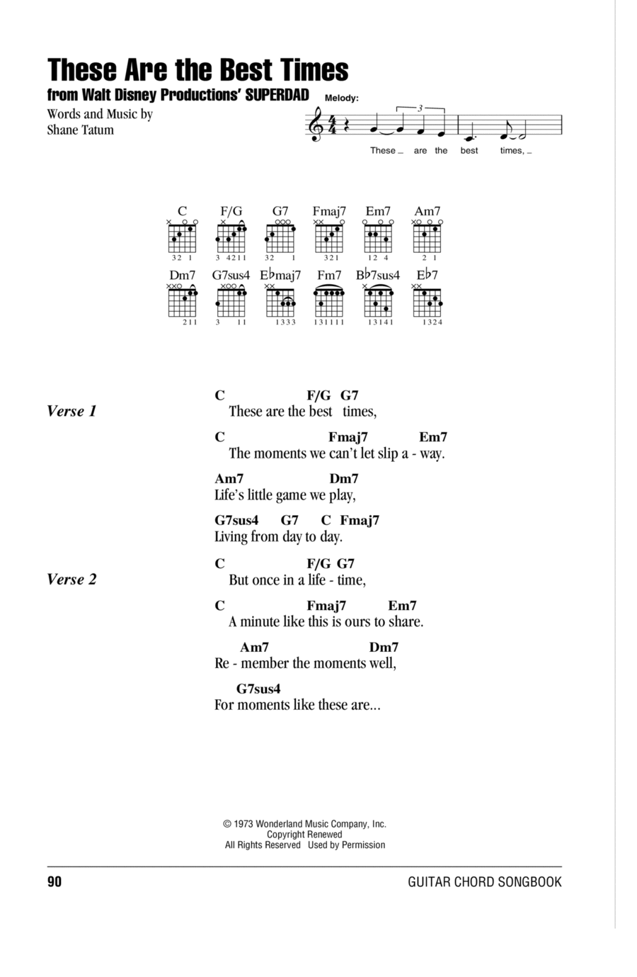 These Are The Best Times Acoustic Guitar scores gallery preview page 1