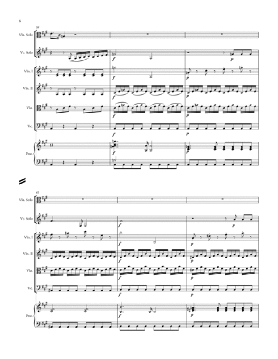 Adagio: Due Soli Strumenti a Corda Small Ensemble scores gallery preview page 6