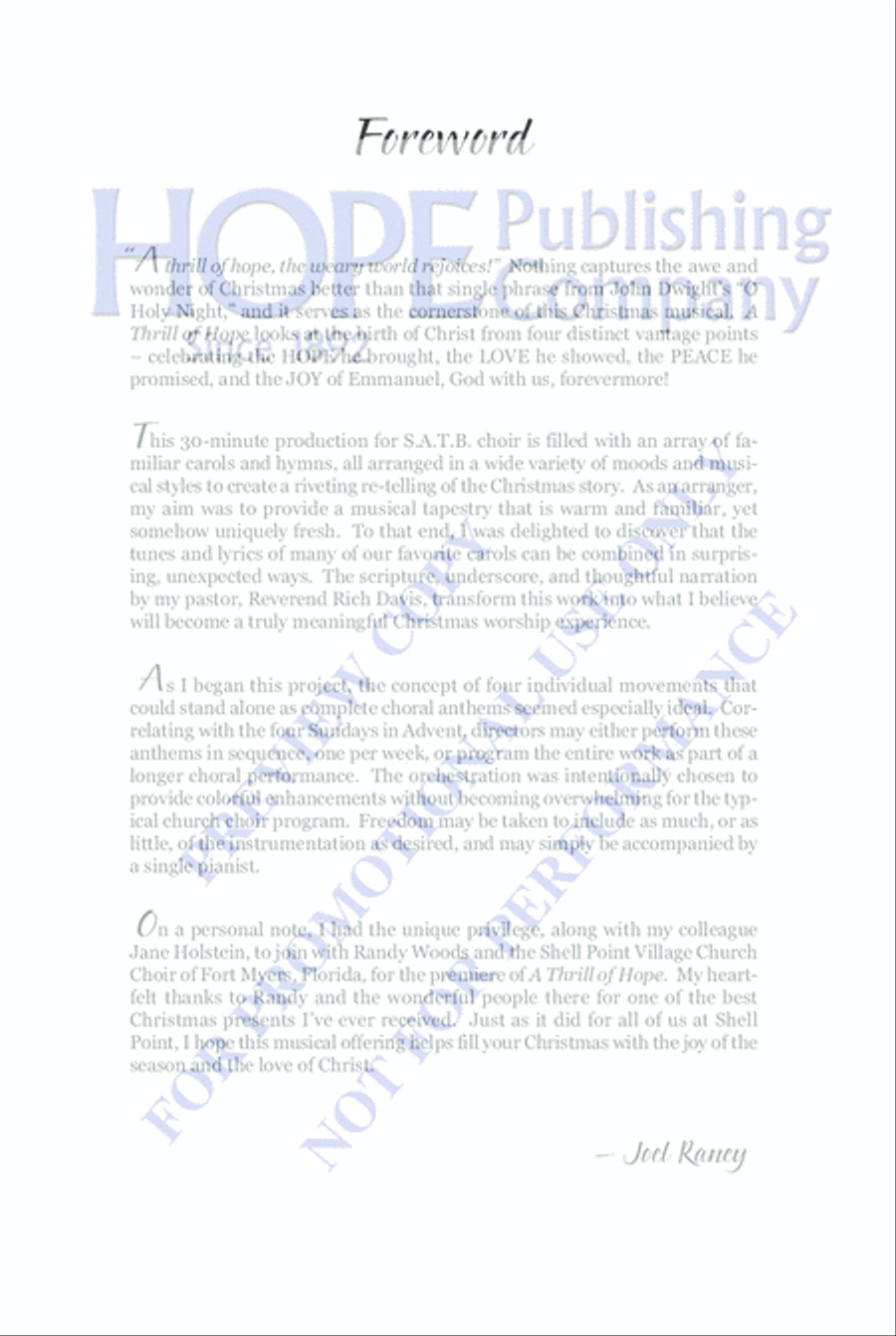A Thrill of Hope Choir scores gallery preview page 4