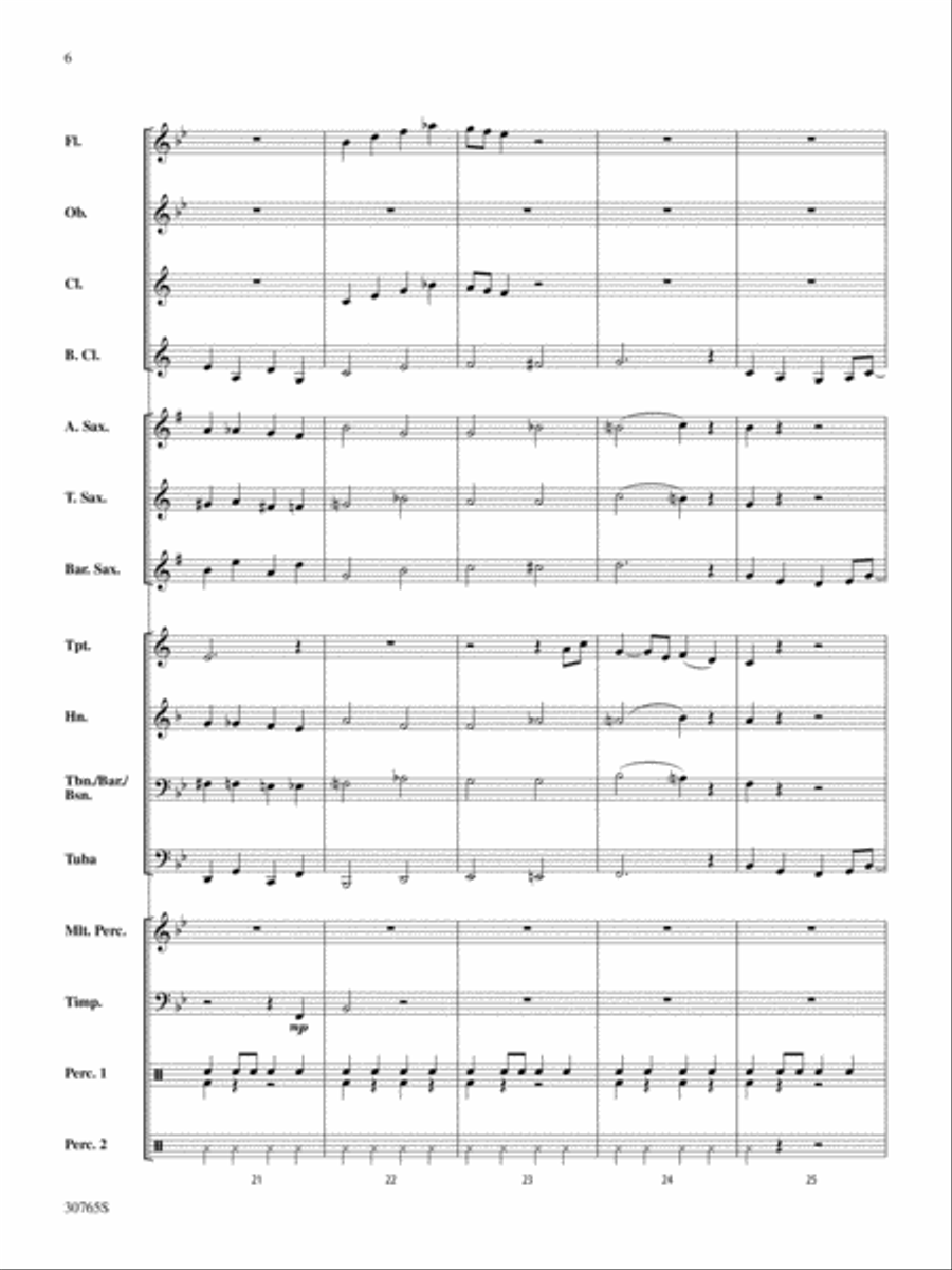 Two and a Half Men (Main Theme): Score Concert Band scores gallery preview page 6