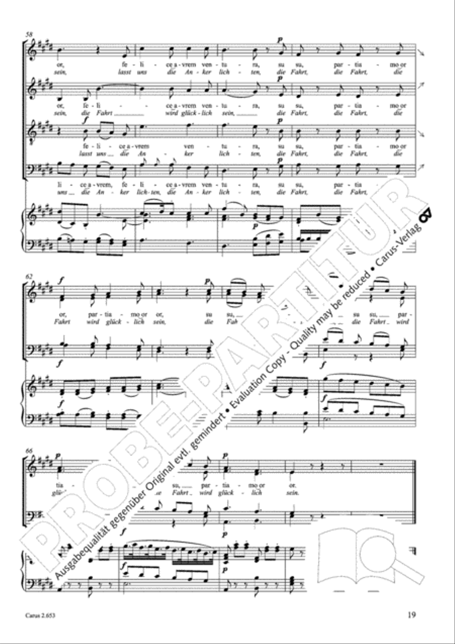 Choral collection Great Opera Choruses - Mozart * Haydn (choir & piano) Choir scores gallery preview page 30