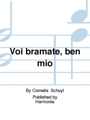 Book cover for Voi bramate, ben mio