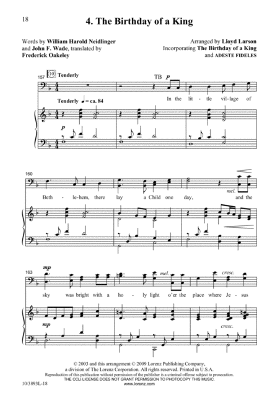 The Birth of a King 4-Part scores gallery preview page 18