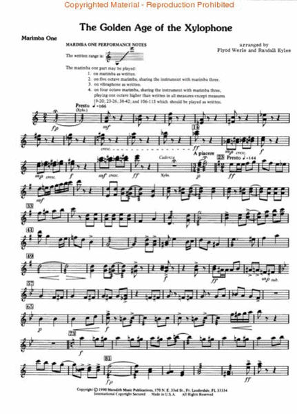 Golden Age of the Xylophone - Xylophone/Marimba/Piano