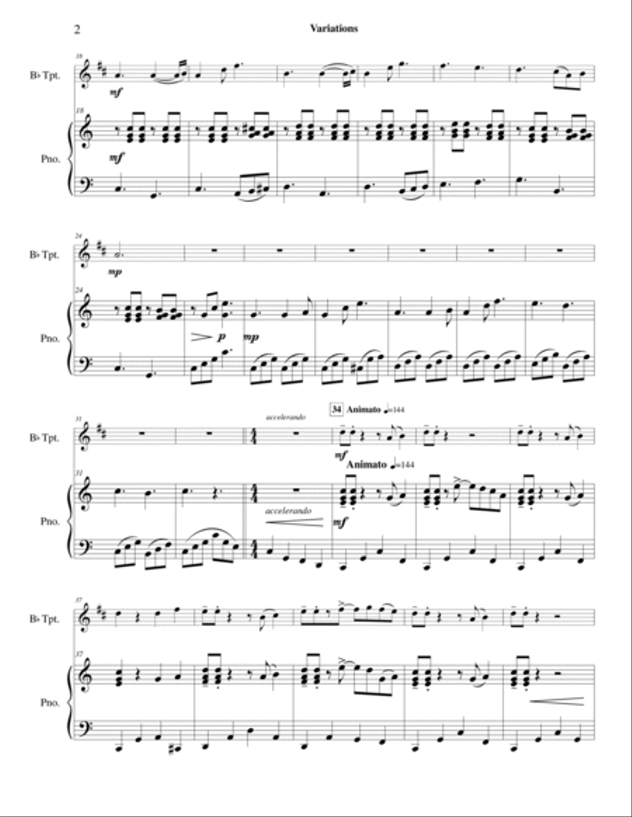 Variations (Trumpet) Variations (Trumpet) Trumpet Solo scores gallery preview page 3