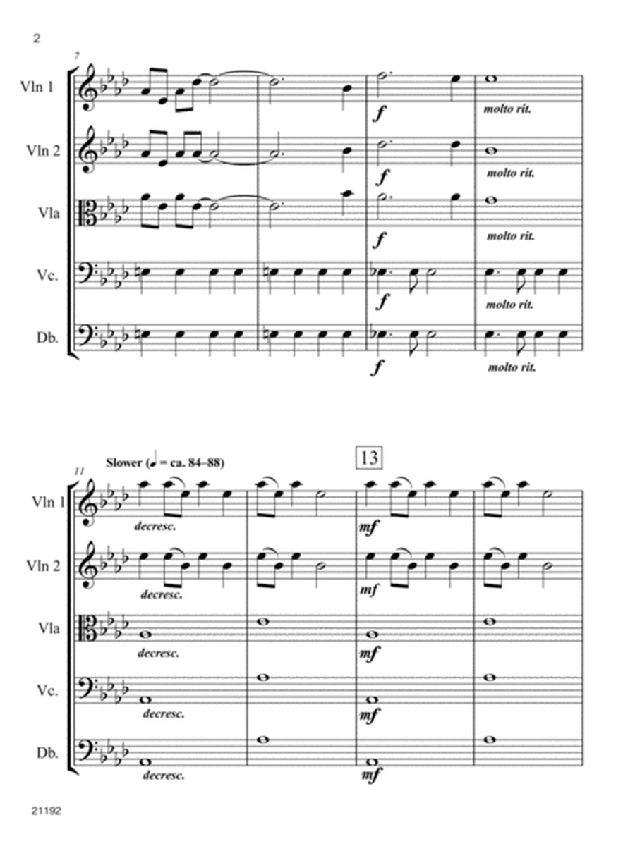 United We Stand (An American Medley): Score