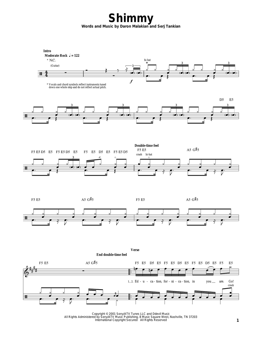 Shimmy Drum Set scores gallery preview page 1