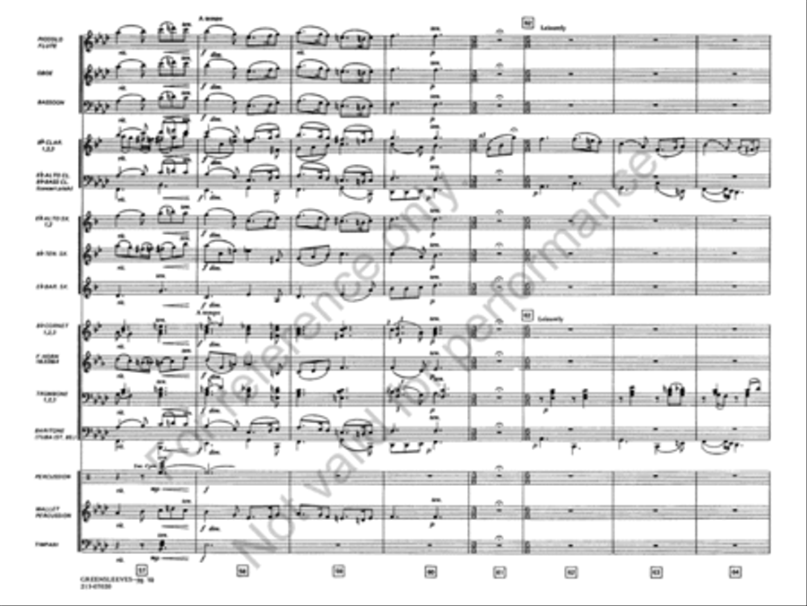 Greensleeves Greensleeves Concert Band scores gallery preview page 11