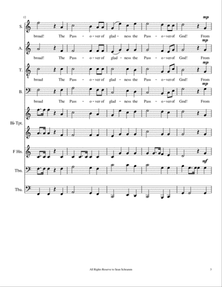 The Day of Resurrection 4-Part scores gallery preview page 3