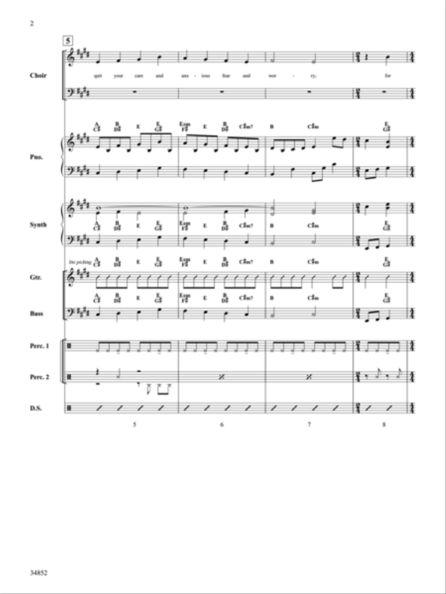 Now Quit Your Care Now Quit Your Care Choir scores gallery preview page 3