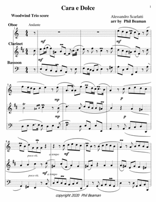 Cara e Dolce-Scarlatti-woodwind trio